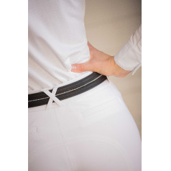 Cinturón Pénélope Signature con strass Negro