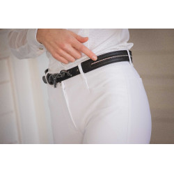 Cinturón Pénélope Signature con strass Negro