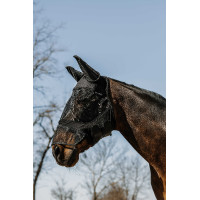 Máscara anti-moscas/uv EQUITHÈME - Soft + nariz Negro Máscara anti-moscas/uv EQUITHÈME - Soft + nariz Negro