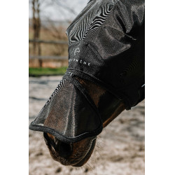 Máscara anti-moscas/UV EQUITHÈME - Zipper Negro