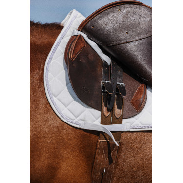 Manta de montar Riding World de terciopelo Blanco Manta de montar Riding World de terciopelo Blanco