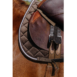Manta de montar Riding World de terciopelo Castaño Marr&amp;amp;amp;oacute;n