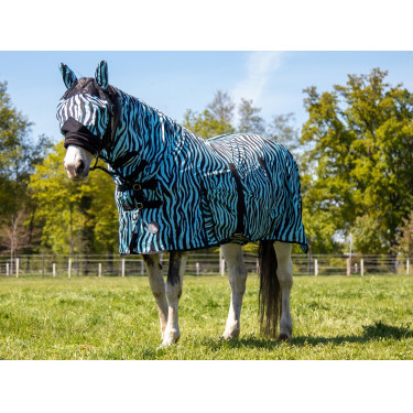 Cubre-moscas Zebra Aqua HKM Aqua / negro Cubre-moscas Zebra Aqua HKM Aqua / negro