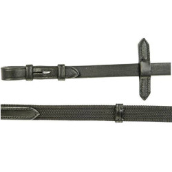 Riendas HKM entretejidas de caucho Negro