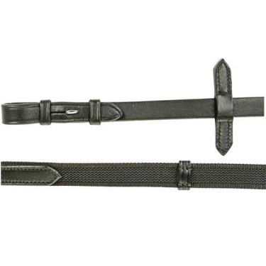 Riendas HKM entretejidas de caucho Negro