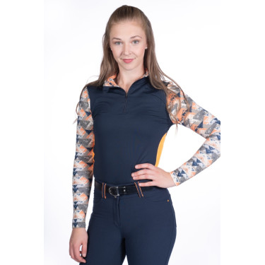 Camiseta técnica HKM Lyon Active de manga larga Azul oscuro Camiseta técnica HKM Lyon Active de manga larga Azul oscuro