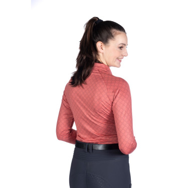 Camiseta funcional HKM Rosewood Allover Print Oxido Marr&amp;oacute;n