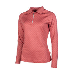 Camiseta funcional HKM Rosewood Allover Print Oxido Marr&amp;oacute;n