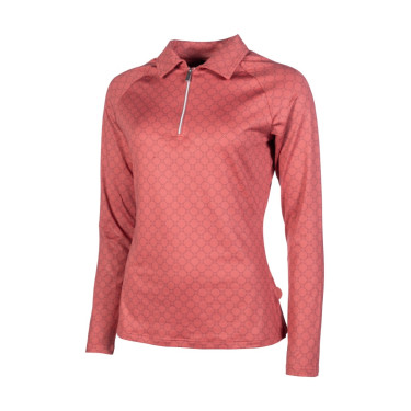 Camiseta funcional HKM Rosewood Allover Print Oxido Marr&amp;oacute;n