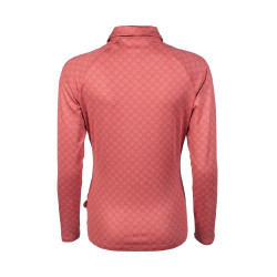 Camiseta funcional HKM Rosewood Allover Print Oxido Marr&amp;oacute;n