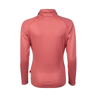 Camiseta funcional HKM Rosewood Allover Print Oxido Marr&amp;oacute;n