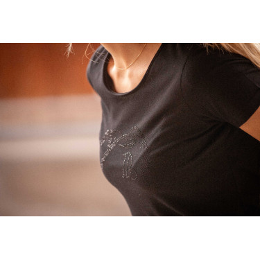 Camiseta Pénélope Iconic Strass Negro Camiseta Pénélope Iconic Strass Negro