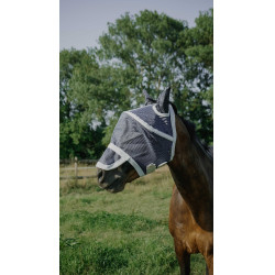 Máscara anti-moscas anti-UV Equithème Cerceau Marino Azul marino