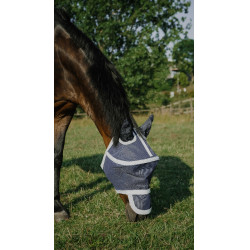 Máscara anti-moscas anti-UV Equithème Cerceau Marino Azul marino