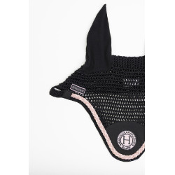 Capucha para caballo Harcour Suzette Negro / rosa