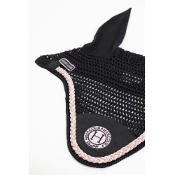 Capucha para caballo Harcour Suzette Negro / rosa