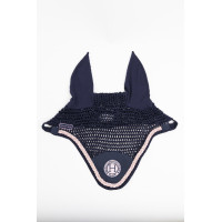 Capucha para caballo Harcour Suzette Negro / rosa