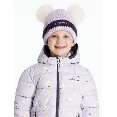 Gorro LeMieux Mini Doble Pompón Lila Violeta Gorro LeMieux Mini Doble Pompón Lila Violeta