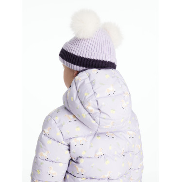 Gorro LeMieux Mini Doble Pompón Lila Violeta Gorro LeMieux Mini Doble Pompón Lila Violeta