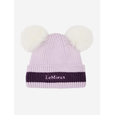Gorro LeMieux Mini Doble Pompón Lila Violeta Gorro LeMieux Mini Doble Pompón Lila Violeta
