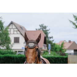 Bonete antimoscas Equithème Domino Cobre Marrón