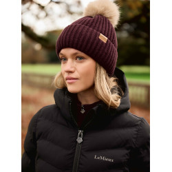 Gorro de punto acanalado LeMieux Clara Ciruela damascena Violeta