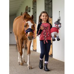 Jersey de equitación Mini LeMieux cepillado Nora Marino Azul marino