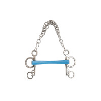 Mors pelham Metalab Flexi recto ramas cortas Azul