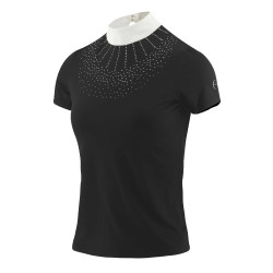 Polo Equithème London de manga corta Negro