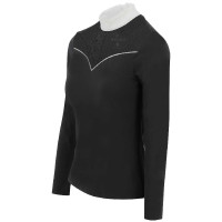 Polo Equithème Valencia Negro Polo Equithème Valencia Negro