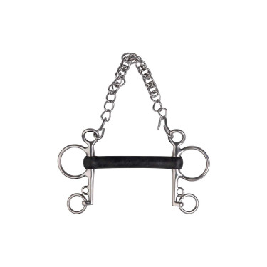 Mors Pelham Metalab caucho flexible recto