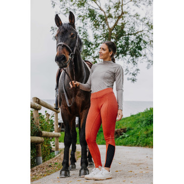 Pantalón Equithème Brigitte con culera de silicona Naranja