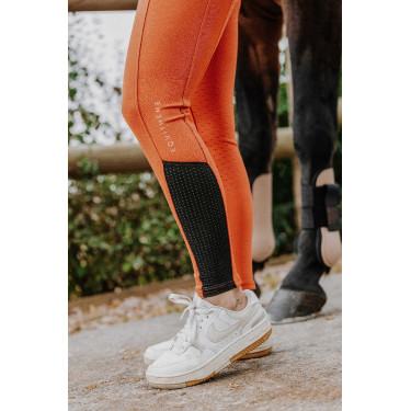 Pantalón Equithème Brigitte con culera de silicona Naranja