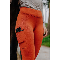 Pantalón Equithème Brigitte con culera de silicona Naranja