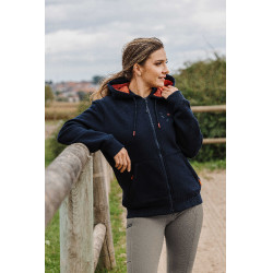 Pantalón Equithème Brigitte con culera de silicona Gris pardo Marrón