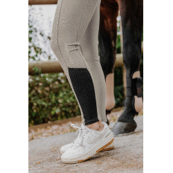 Pantalón Equithème Brigitte con culera de silicona Gris pardo Marrón