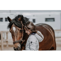 Gewatteerde jas Equithème Lara kind Gris