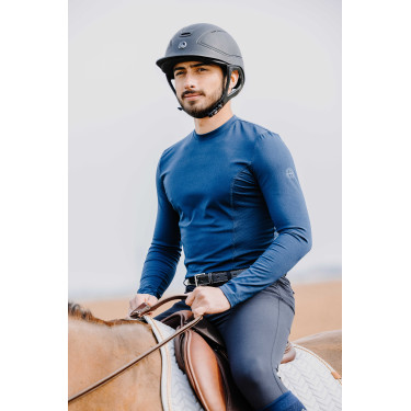 T-shirt Equithème Will lange mouwen Azul marino