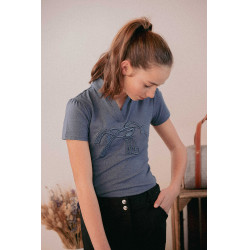 Polo Iliana Penélope Azúl / gris Polo Iliana Penélope Azúl / gris