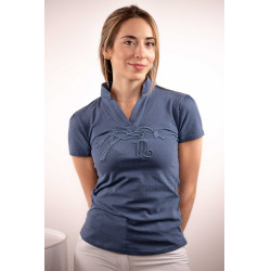 Polo Iliana Penélope Azúl / gris Polo Iliana Penélope Azúl / gris