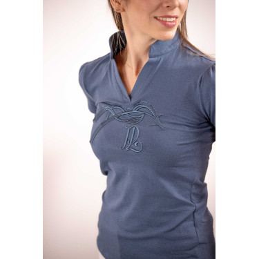 Polo Iliana Penélope Azúl / gris Polo Iliana Penélope Azúl / gris