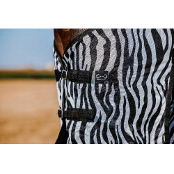 Camisa Riding World Belly Mesh Negro / blanco estampado cebra Motifs