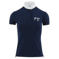 Polo de concurso Pénélope Madrid manga corta Blanco