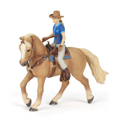 Caballo western con su amazona Papo