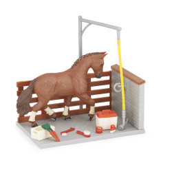 Box de lavado para caballos y sus accesorios Papo