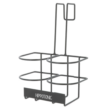 Botellero Hippotonic con ganchos Negro Botellero Hippotonic con ganchos Negro
