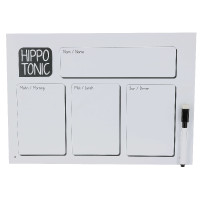 Placa de ración con rotulador Hippotonic Ninguna Blanco Placa de ración con rotulador Hippotonic Ninguna Blanco