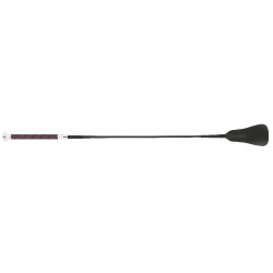Cravache Whip & Go Soft picot Negro / rosa