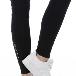 Pantalón softshell Equitheme Kitzbuhl con culera de silicona Negro