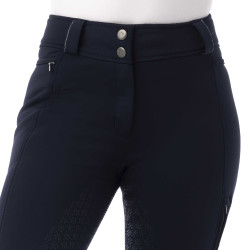 Pantalón softshell Equitheme Kitzbuhl con culera de silicona Azul marino